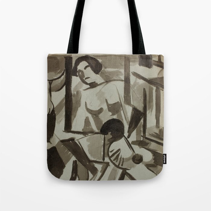 Abstract IV Carl Newman (American sex artist, 1858-1932) Vintage Art Tote Bag