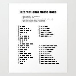 International Morse Code Art Print