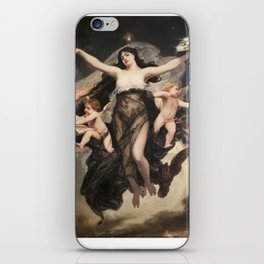 Pedro Americo, The night accompanied by the geniuses of study and love, 1883 iPhone Skin