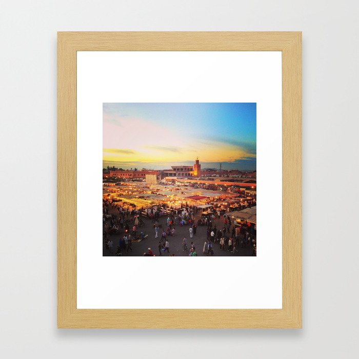 Sunset on Marrakech Framed Art Print