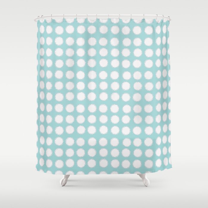 milk glass polka dots Shower Curtain