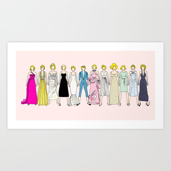Marilyn Fashion Pink Art Print