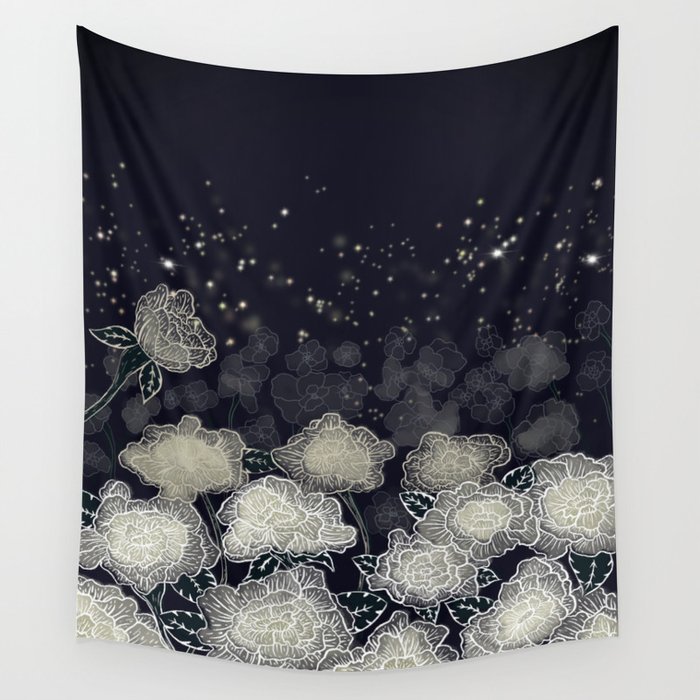 Moon Flower Wall Tapestry