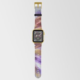 Gold Tipped Wing Marbled Pour Art Apple Watch Band