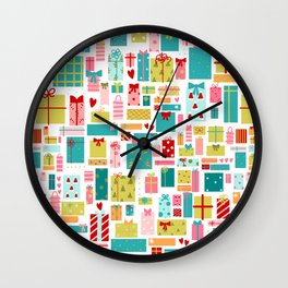 Piles of Presents Wall Clock