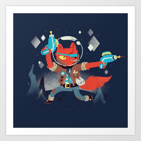 Bounty Hunter Space Cat Killa Art Print