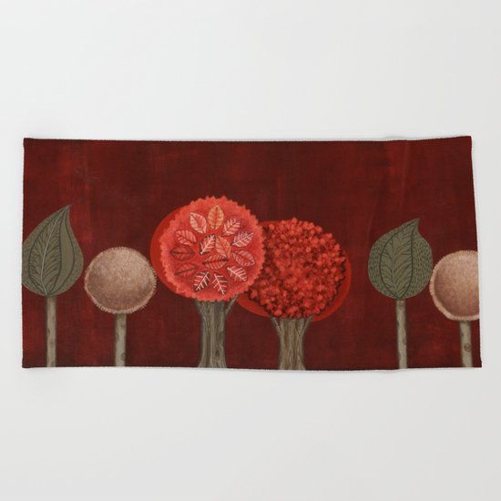 Red Grove Beach Towel