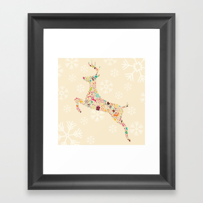 Christmas Reindeer 3 Framed Art Print