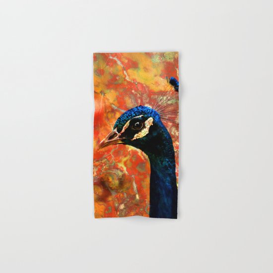 Rock and a Peacock Hand & Bath Towel