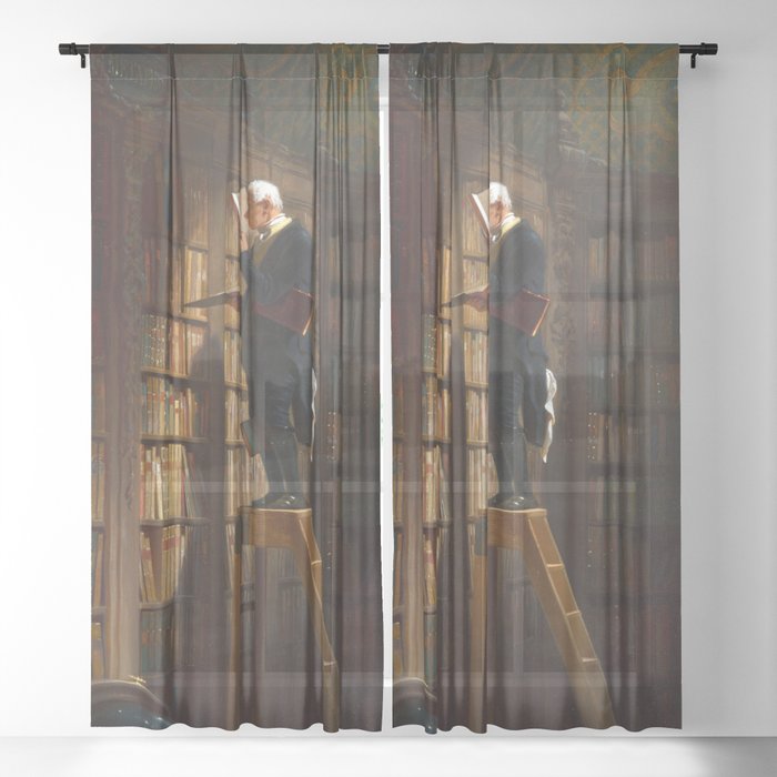 The Bookworm - Carl Spitzweg Sheer Curtain