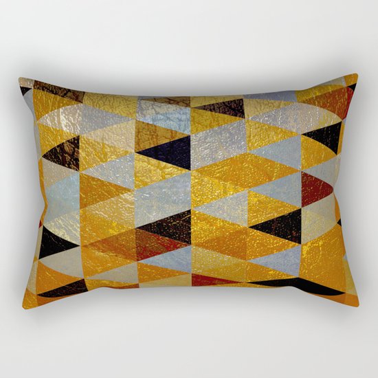 Abstract #382 Copper Foil Rectangular Pillow