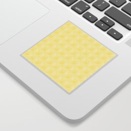 Modern Yellow Striped Shells Pattern Sticker