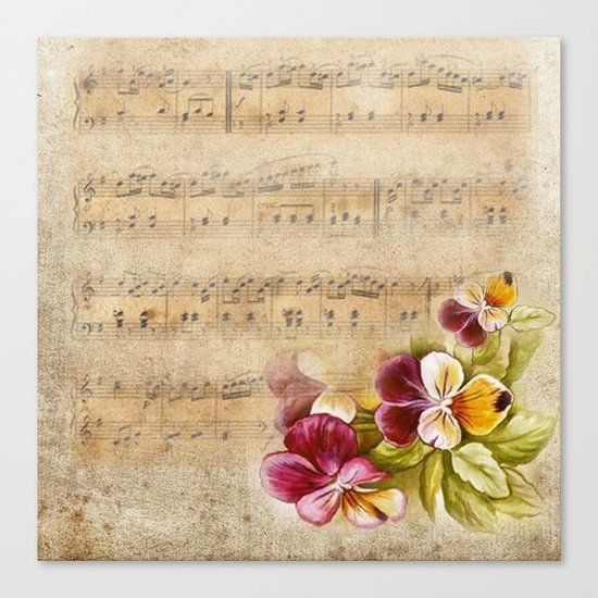 Vintage music #7 Canvas Print
