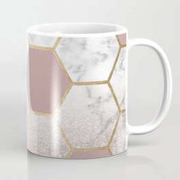 Cherished aspirations rose gold marble Mug