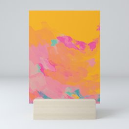 full color abstract sunset Mini Art Print