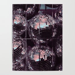 Pastel Trippy Disco Ball  Poster