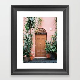 Front door of Rome | Travel photography Italy - pastel tones in Europe Framed Art Print