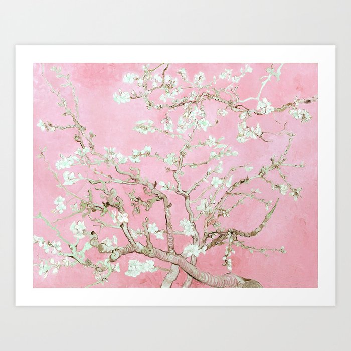 Vincent Van Gogh Almond Blossoms Soft Pink Art Decor & Accessories Sweet Pink Art Print