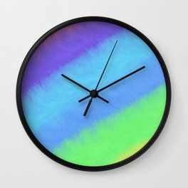 Rivers Of Rainbow Colorful (Faux) Fur Wall Clock
