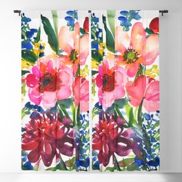 my floral garden in watercolor Blackout Curtain