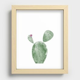 Watercolor Cactus Recessed Framed Print
