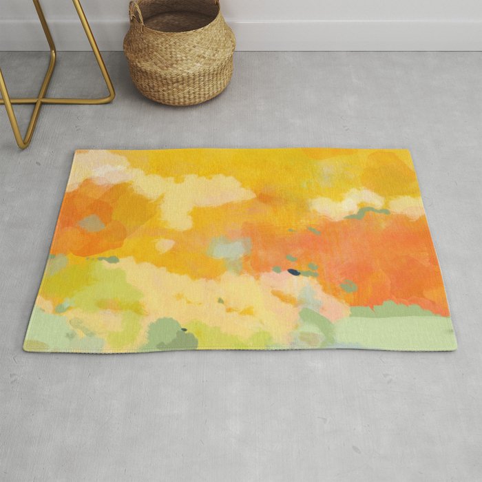 Abstract Spring Sun Rug By, Society6 Rug Review