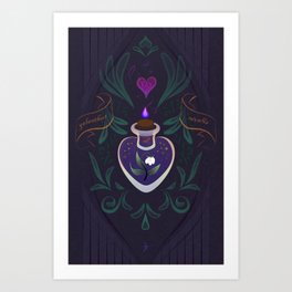 Galanthus Heart Art Print | Home, Garden, Botanical, Pattern, Halloween, Galanthus, Apothecary, Snowdrops, Painting, Floral 
