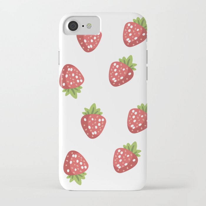 Strawberries Pattern iPhone Case
