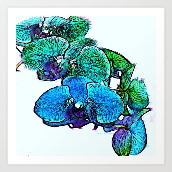 :: Orchids By The Sea :: Art Print