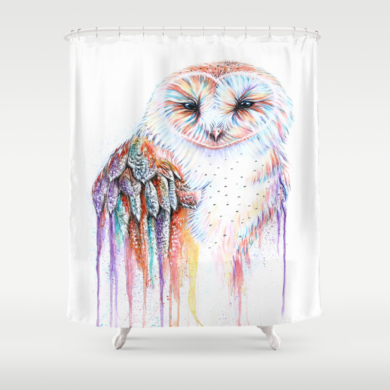 owl shower curtain ca