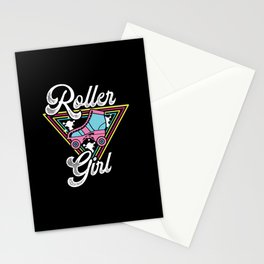 retro roller skate derby disco Stationery Card