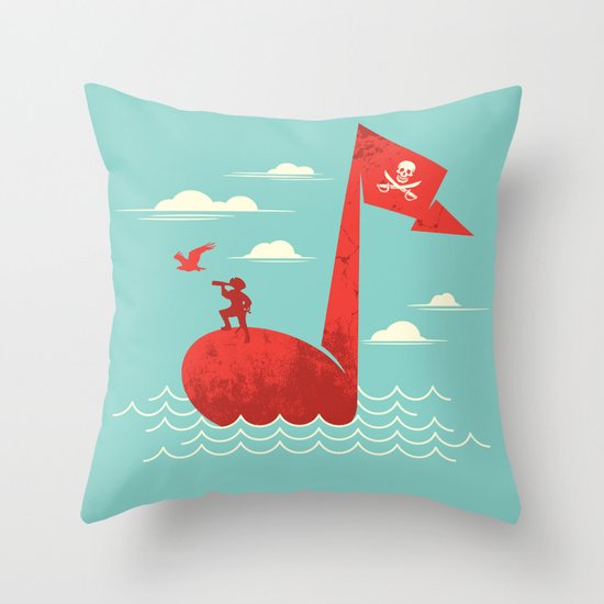 the pirate's song Throw Pillow