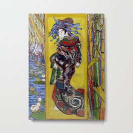 Van Gogh, Courtesan: after Eisen - 1887 Painting for Wall Art, Men, Women, Kids, Tshirts, Posters Metal Print | Henrimatisse, Goghcutouts, Goghpaintings, Goghartwork, Goghfamous, Goghdrawings, Painting, Drawings, Paintings, Goghgreatest 