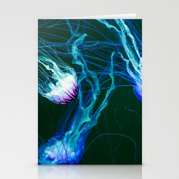 Floating Jellyfishes 5 Stationery Cards