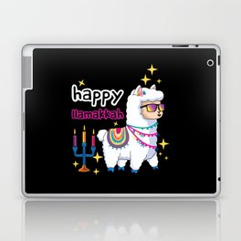 Llamakkah Kawaii Cute Llama Menorah Happy Hanukkah Laptop Skin