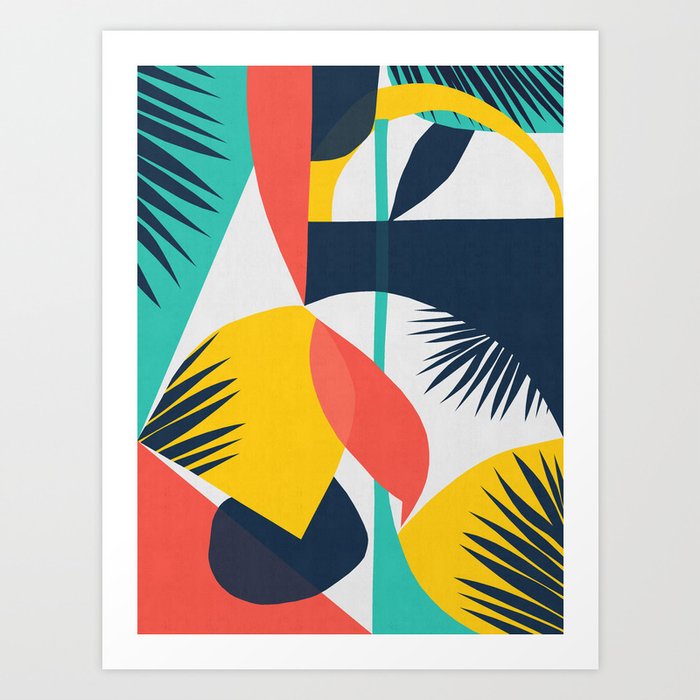 Wallpaper Tropical Harmony Art Print By Artminimal Society6 Free HD