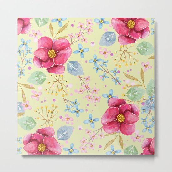 FLOWERS WATERCOLOR 5 Metal Print