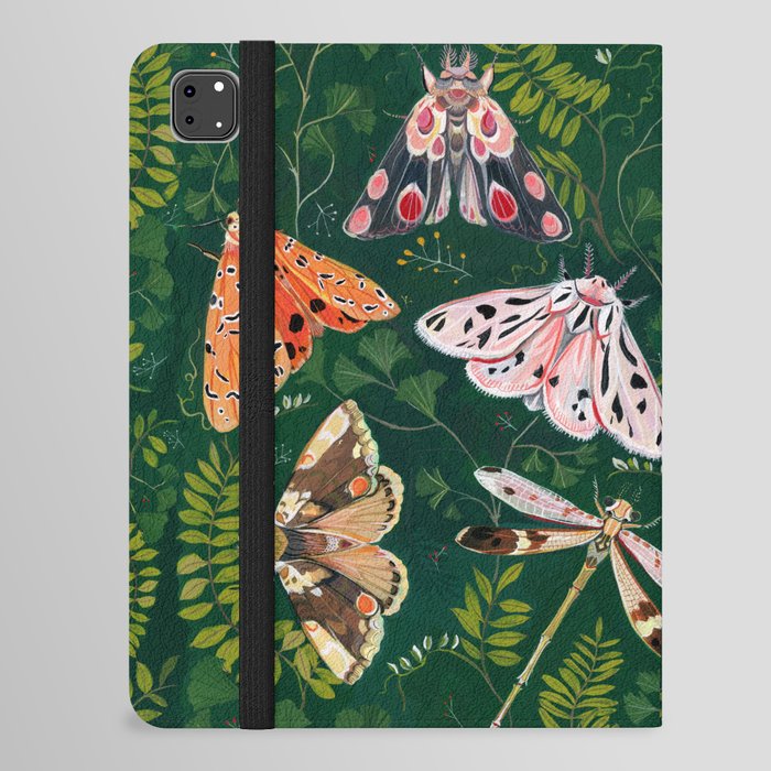 Moths and dragonfly iPad Folio Case