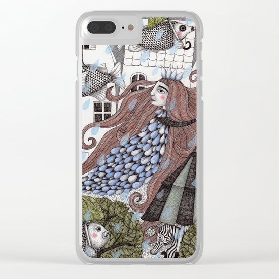 Rainy Days Clear iPhone Case