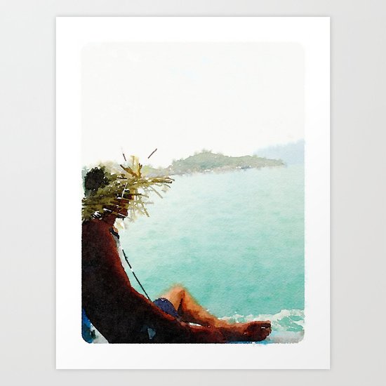 Chilling in Paradise Art Print