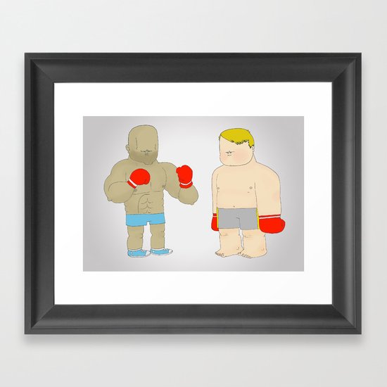 Two Boxers Framed Art Print