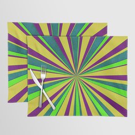 Violet Yellow Green Rays Placemat