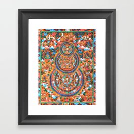 Triple Mandala Buddhist Art Framed Art Print