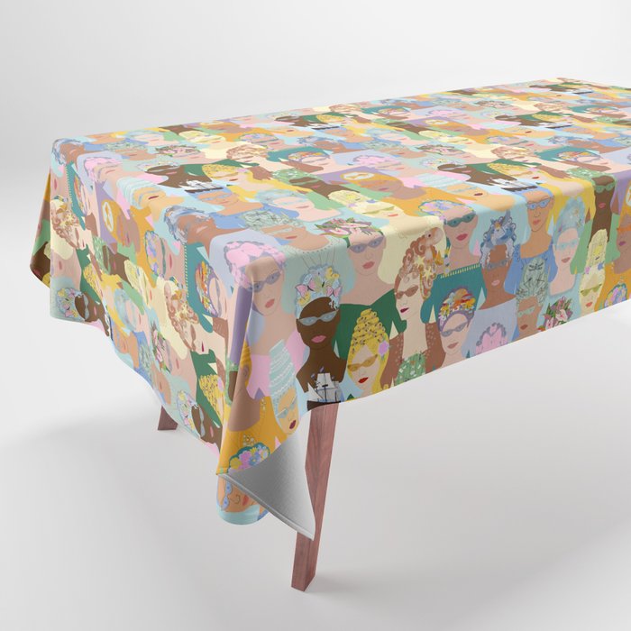 Rococo Hairstyles Tablecloth