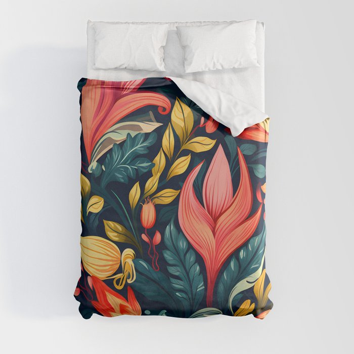 Exquisite Floral Interior Design - Embrace Nature's Beauty in Your Space Duvet Cover