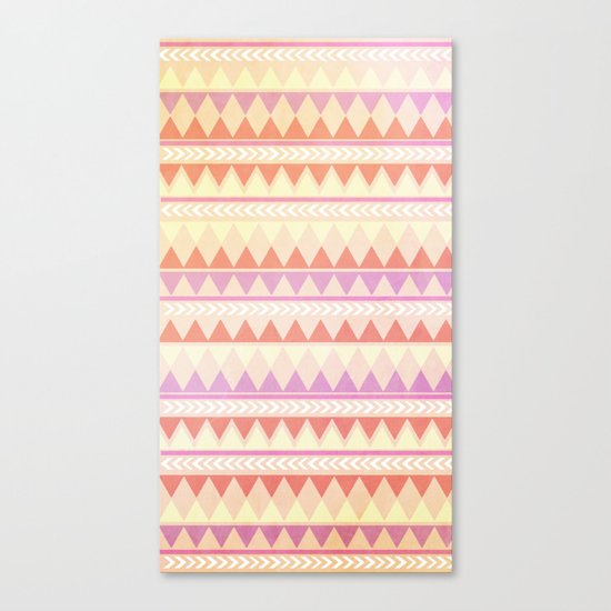 Summer Aztec Pattern Canvas Print