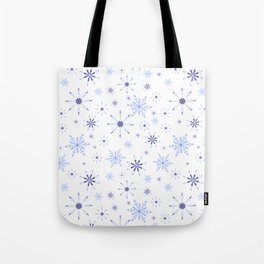 Christmas Pattern Floral Snowflake Purple Tote Bag