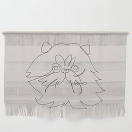 One Line Persian Cat Wall Hanging