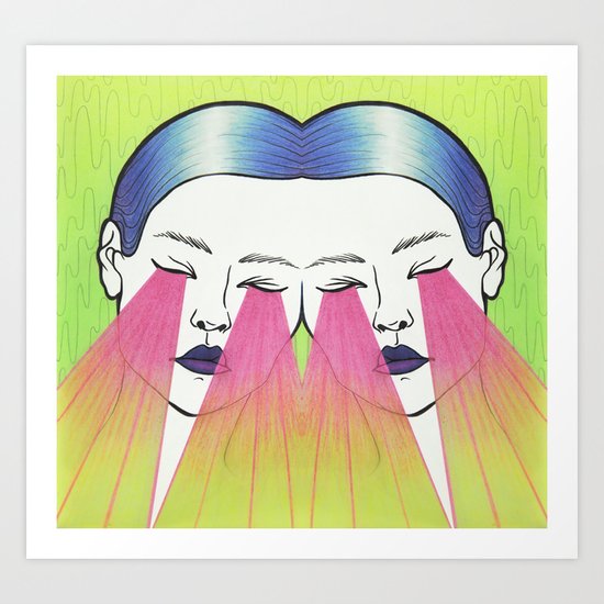 Twin beams Art Print
