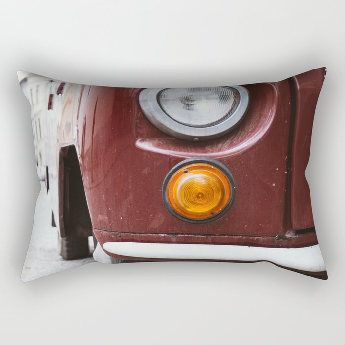 Retro Red Car Rectangular Pillow